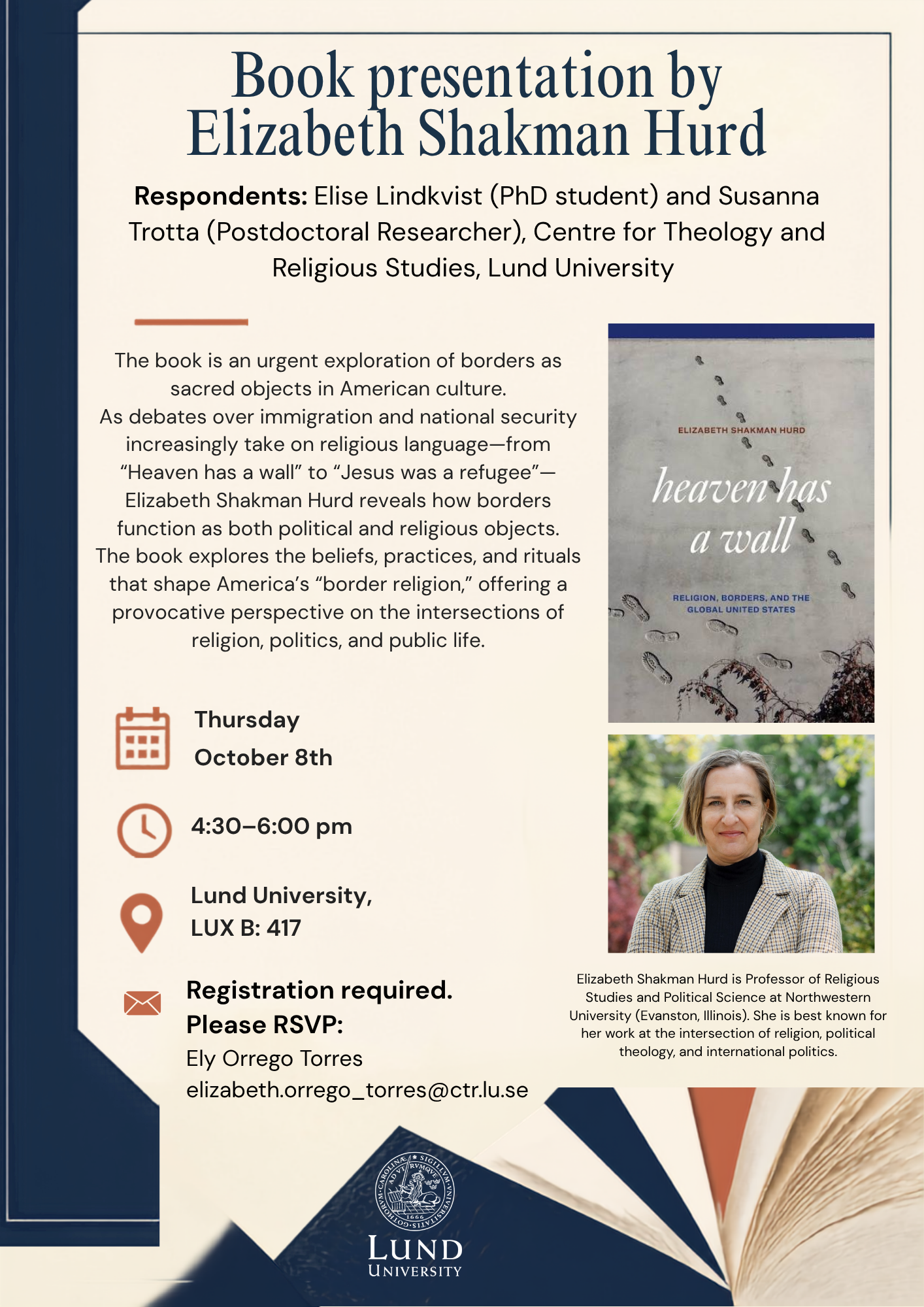 Book Presentation "Heaven Has a Wall: Religion, Borders, and the Global United States"