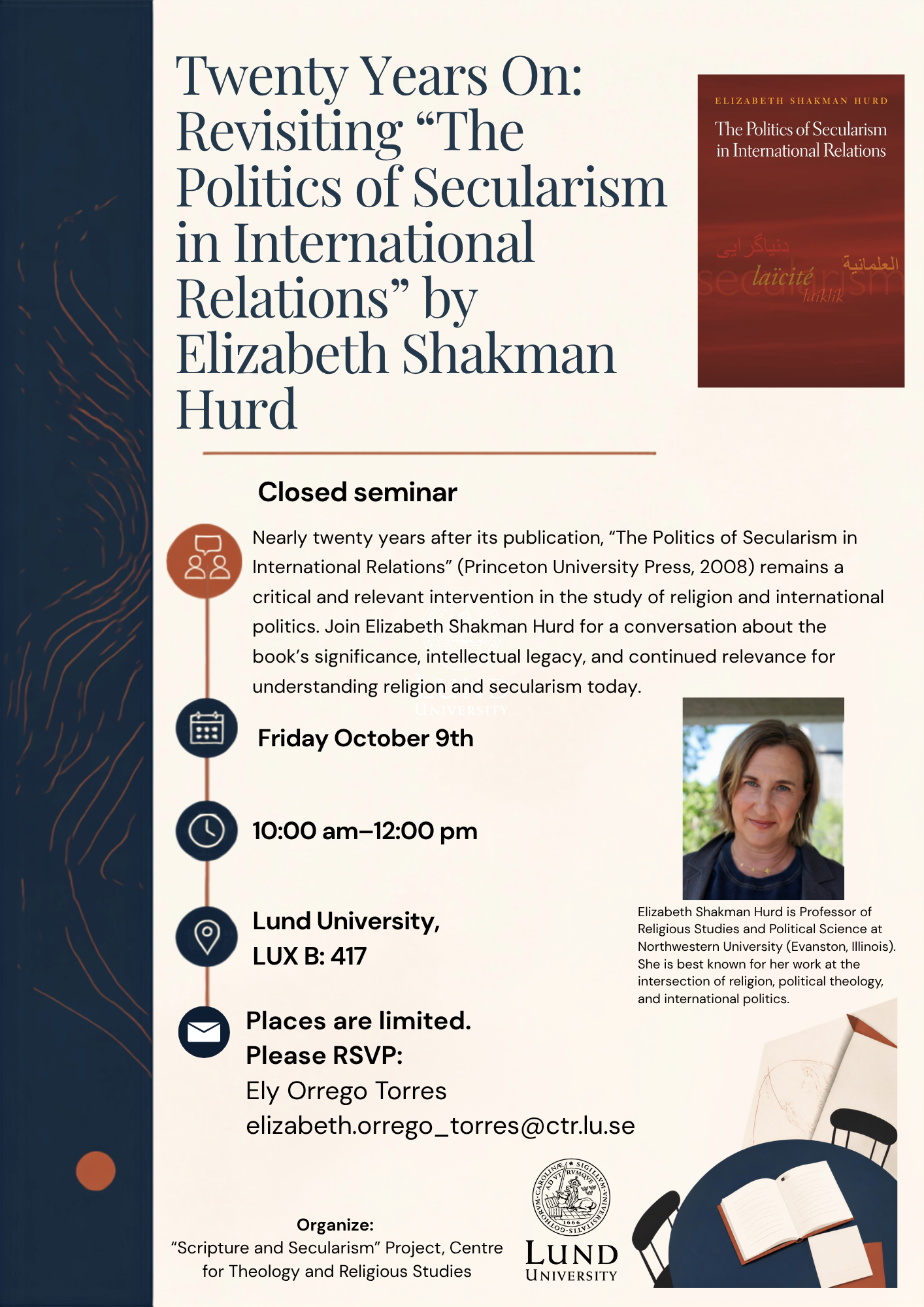 Seminar: Twenty Years On: Revisiting “The Politics of Secularism in International Relations” by Elizabeth Shakman Hurd